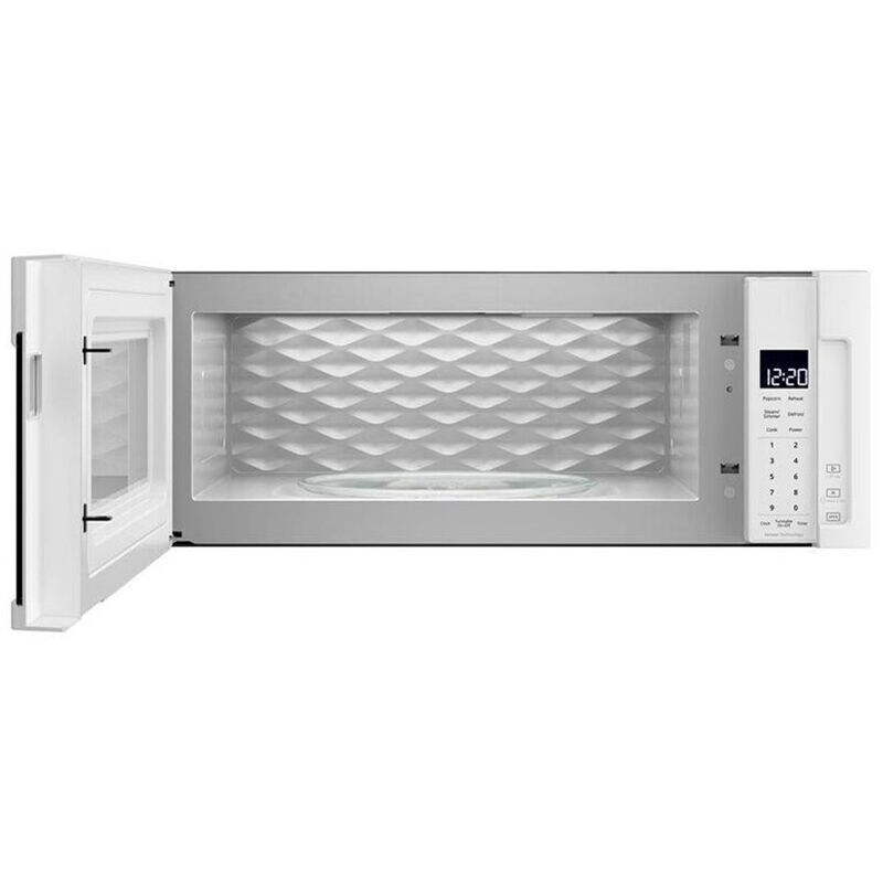 White low profile over store the range microwave