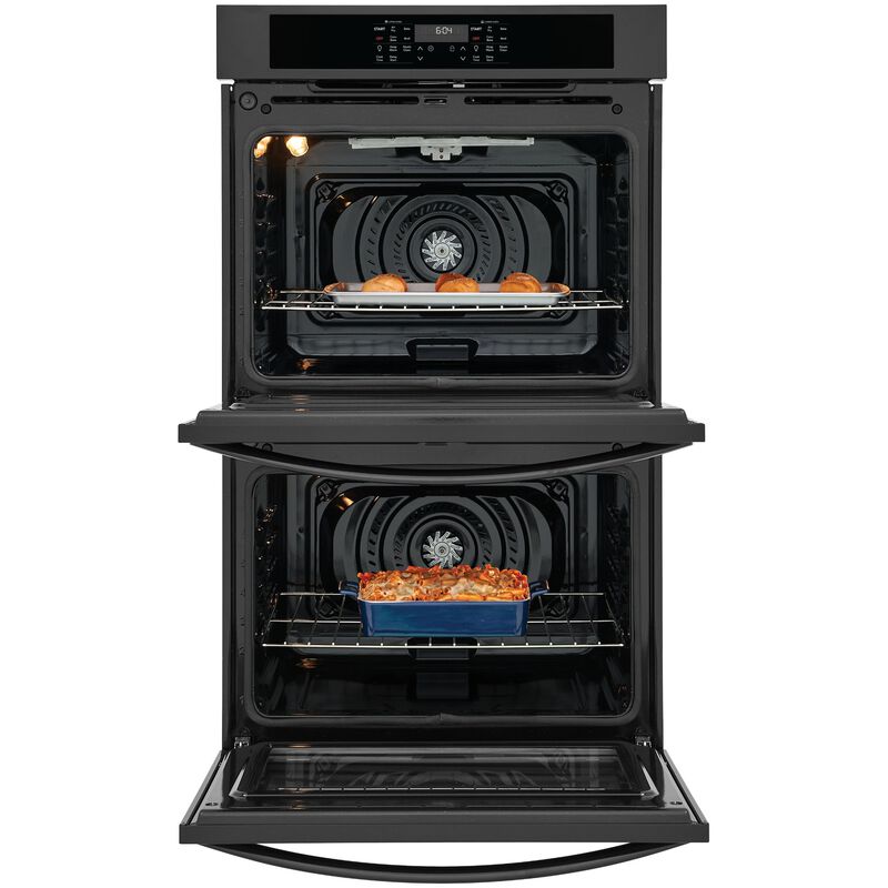 Frigidaire 30 in. 10.6 cu. ft. Top Control Electric Double Wall Oven With Standard Convection - Black, Black, hires