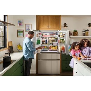 LG 36 in. 28.6 cu. ft. Smart 4-Door French Door Refrigerator with Ice & Water Dispenser - PrintProof Stainless Steel, PrintProof Stainless Steel, hires