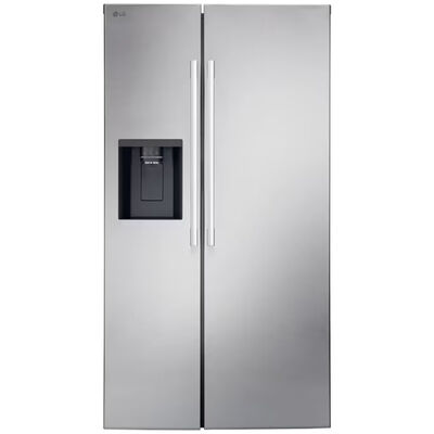 LG 36 in. 26.6 cu. ft. Smart Side by Side Refrigerator with Ice & Water Dispenser - PrintProof Stainless Steel | LS27T3230S
