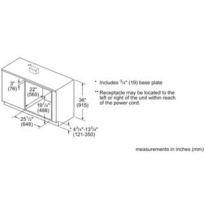 Bosch 800 Series 27 in. 1.6 cu. ft. 1000W Built-In Microwave with Convection & Sensor Cooking - Stainless Steel, , hires
