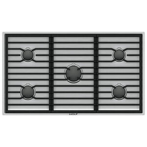 Wolf Contemporary 36 in. 5-Burner LP Gas Cooktop with Simmer Burner & Power Burner - Stainless Steel, , hires