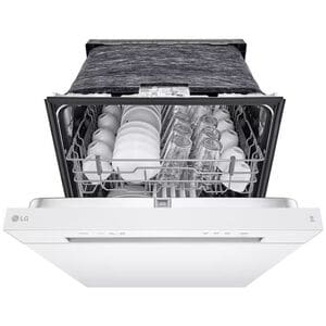 LG 24 in. Built-In Dishwasher with Front Control, 52 dBA Sound Level, 15 Place Settings & 5 Wash Cycles - White, , hires