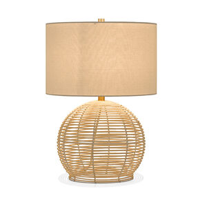 Hudson & Canal Bryn Table Lamp In Rattan - Brown, , hires