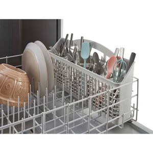 Whirlpool 24 in. Front Control Dishwasher with 57 dBa Sound Level & Pocket - White, White, hires