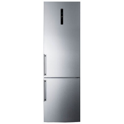 Summit 24 in. 11.7 cu. ft. Counter Depth Bottom Freezer Refrigerator with Ice Maker- Stainless Steel | FFBF181ES2