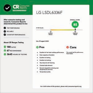 LG InstaView 30 in. 6.3 cu. ft. Smart Air Fry True European Convection Slide-In Dual Fuel Range with 5 Sealed Burners & Griddle - PrintProof Stainless Steel, PrintProof Stainless Steel, hires