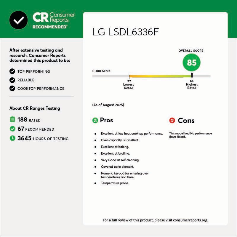 LG InstaView 30 in. 6.3 cu. ft. Smart Air Fry True European Convection Slide-In Dual Fuel Range with 5 Sealed Burners & Griddle - PrintProof Stainless Steel, PrintProof Stainless Steel, hires