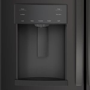 GE 36 in. 22.1 cu. ft. Counter Depth French Door Refrigerator with Ice & Water Dispenser - Fingerprint Resistant Black Slate, Black Slate, hires