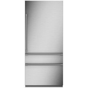 Monogram 36 in. Built-In 20.2 cu. ft. Smart Counter Depth Bottom Freezer Refrigerator with Internal Water Dispenser - Custom Panel Ready, , hires