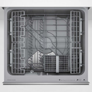 Fisher & Paykel Series 9 24 in. Smart Double Drawer with Top Control, 42 dBa Sound Level & Pocket - Stainless Steel, , hires