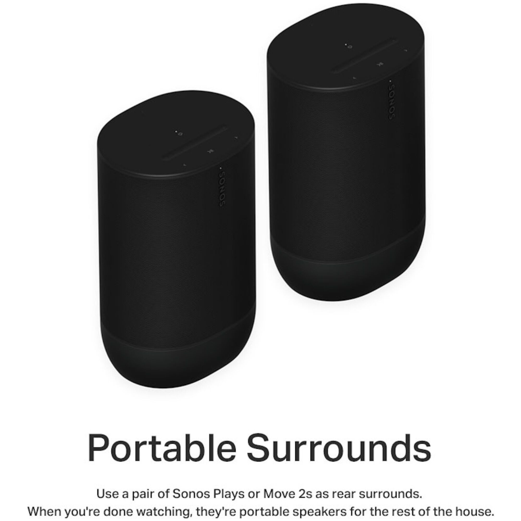 Sonos Move 2 Portable Rechargeable Splashproof Bluetooth & Wi-Fi