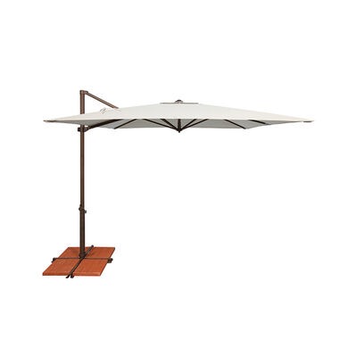 SimplyShade Skye 8.6' Square Cantilever Umbrella in Sunbrella Fabric - Natural | SSAG5AA5404