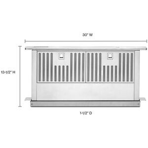KitchenAid 30 in. Ducted Downdraft with 585 CFM & 4 Fan Speeds - Stainless Steel, , hires