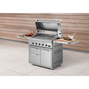 DCS Series 7 36 in. 3-Burner Built-In Liquid Propane Gas Grill with Rotisserie & Smoke Box - Stainless Steel, , hires