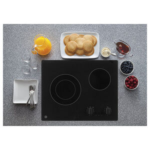GE 21 in. 2-Burner Electric Cooktop with Simmer Burner - Black, , hires