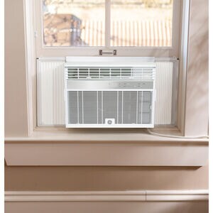 GE 14,000 BTU Smart Window Air Conditioner with 3 Fan Speeds, Sleep Mode & Remote Control - White, , hires
