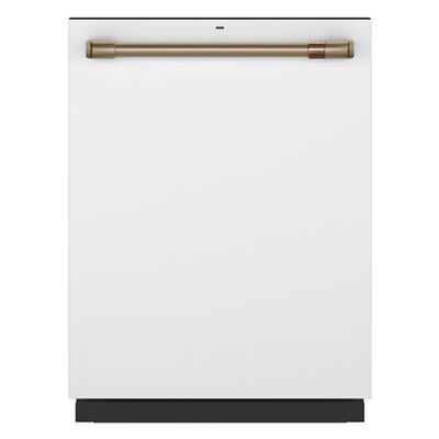 Cafe 24 in. Built-In Dishwasher with Top Control, 45 dBA Sound Level, 16 Place Settings, 5 Wash Cycles & Sanitize Cycle - Matte White | CDT845P4NW2