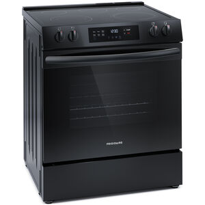 Frigidaire 30 in. 5.3 cu. ft. Oven Freestanding Electric Range with 5 Smoothtop Burners - Black, Black, hires