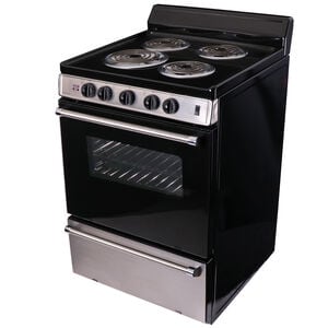 Premier 24 in. 2.9 cu. ft. Electric Range with Coil Burners - Stainless Steel, , hires
