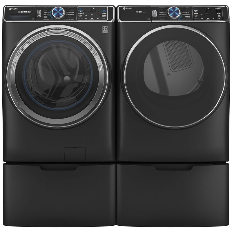 GE 16 in. Pedestal for Washers - Carbon Graphite, , hires