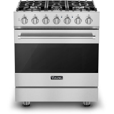 Viking 3 Series 30 in. 4 cu. ft. Standard Convection Gas Range with 5 Sealed Burners - Stainless Steel | RVGR33025BSS