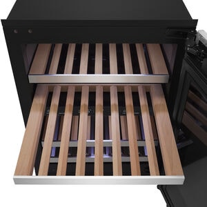 Signature Kitchen Suite 24 in. Undercounter Smart Wine Cooler with Metal & Wood Racks, Dual Temperature Zones & 41 Bottle Capacity - Custom Panel Ready, , hires