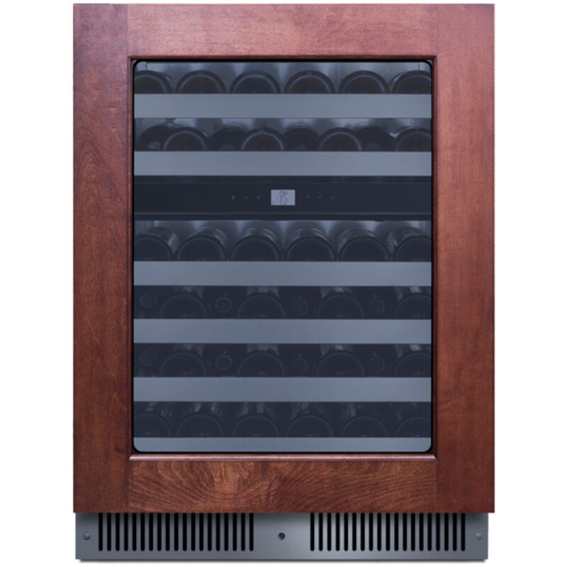 Summit 24 in. Undercounter Left-Hinged Wine Cooler with Metal Racks, Dual Temperature Zones & 48 Bottle Capacity - Custom Panel Ready, , hires