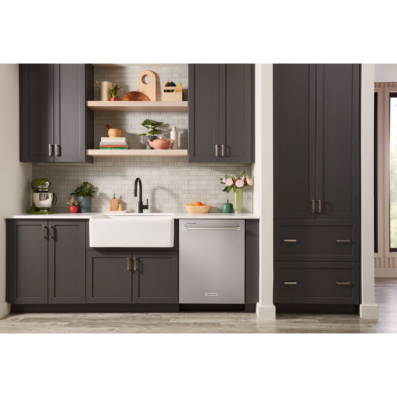 KitchenAid 24 in. Top Control Dishwasher with 41 dBa Sound Level & 3rd-Rack - PrintShield Stainless, Stainless Steel with PrintShield Finish, hires