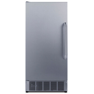 Summit 15 in. Built-In Undercounter Outdoor Commercial-Use Ice Maker with 25 lb. Ice Storage, Auto-Defrost & Digital Control - Stainless Steel | BIM47OSADA