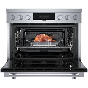 Bosch 800 Series 36 in. 3.7 cu. ft. Convection Oven Freestanding Electric Range with 5 Induction Burners - Stainless Steel, , hires