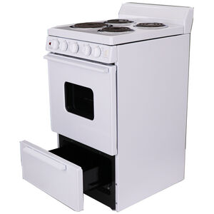 Premier 20 in. 2.4 cu. ft. Electric Range with Coil Burners - White, , hires