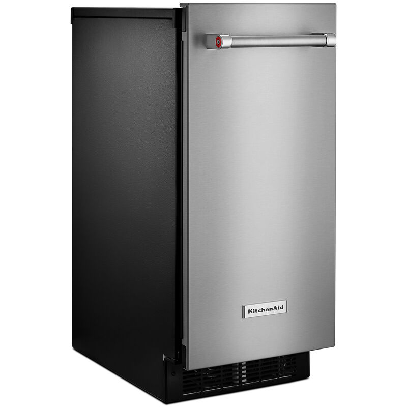 KitchenAid 15 in. Built-In Undercounter Ice Maker with 25 lb. Ice Storage, Auto-Defrost & Digital Control - Stainless Steel with PrintShield Finish, , hires