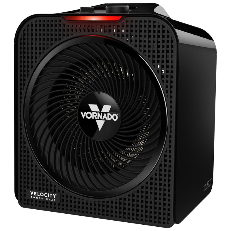 Vornado Velocity 4+ Fan Space Heater with 3 Heat Settings & Overheat Safety Shut-Off - Black, , hires
