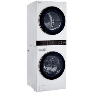 LG 27 in. WashTower with 4.5 cu. ft. Washer with 6 Wash Programs & 7.4 cu. ft. Electric Dryer with 6 Dryer Programs, Sensor Dry & Wrinkle Care - White, White, hires