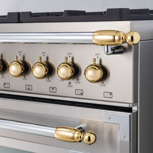Bertazzoni Decor Set Knobs and Handles for Range and Hood - Gold, , hires