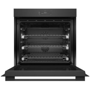 Fisher & Paykel Series 9 Minimal 30 in. 4.9 cu. ft. Smart Electric Single Wall Oven with True European Convection - Black Glass, , hires