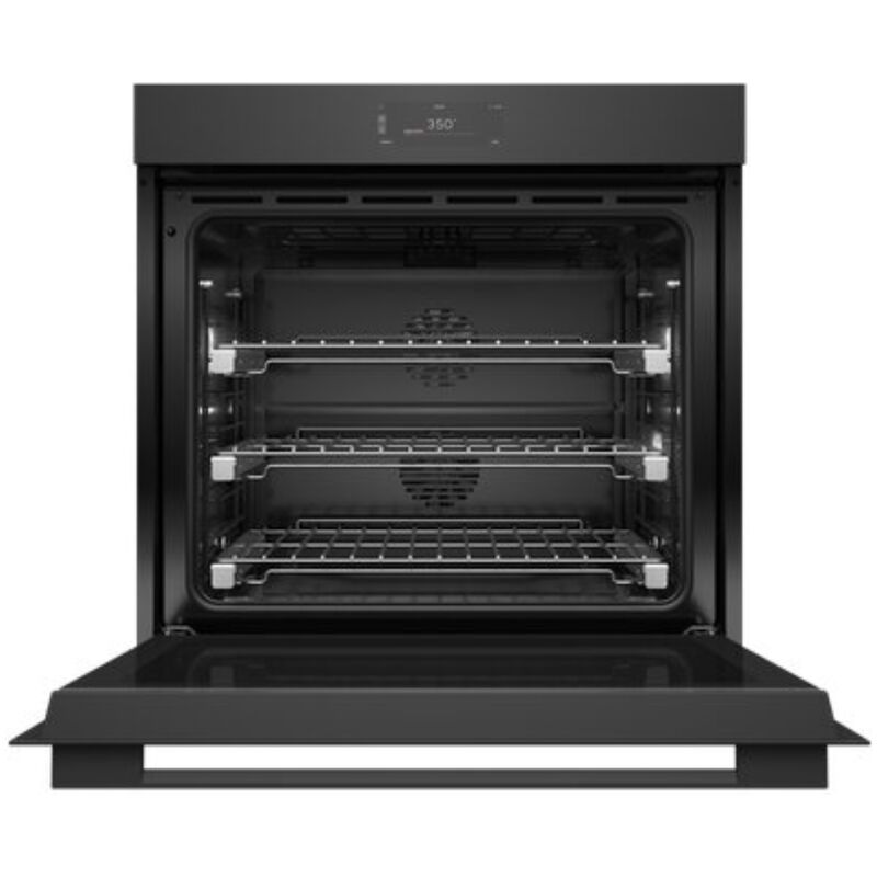 Fisher & Paykel Series 9 Minimal 30 in. 4.9 cu. ft. Smart Electric Single Wall Oven with True European Convection - Black Glass, , hires