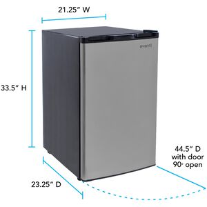Avanti 21 in. 4.5 cu. ft. Mini Fridge with Freezer Compartment - Stainless Steel, , hires