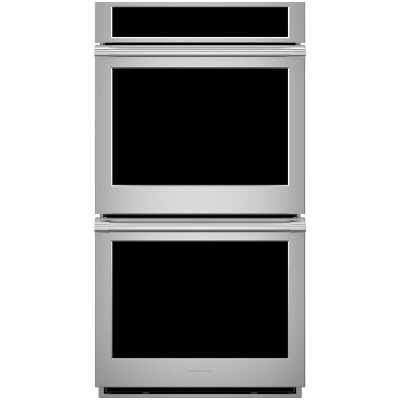 Monogram Statement Series 27 in. 8.6 cu. ft. Smart Top Control Electric Double Wall Oven with True European Convection - Stainless Steel, , hires