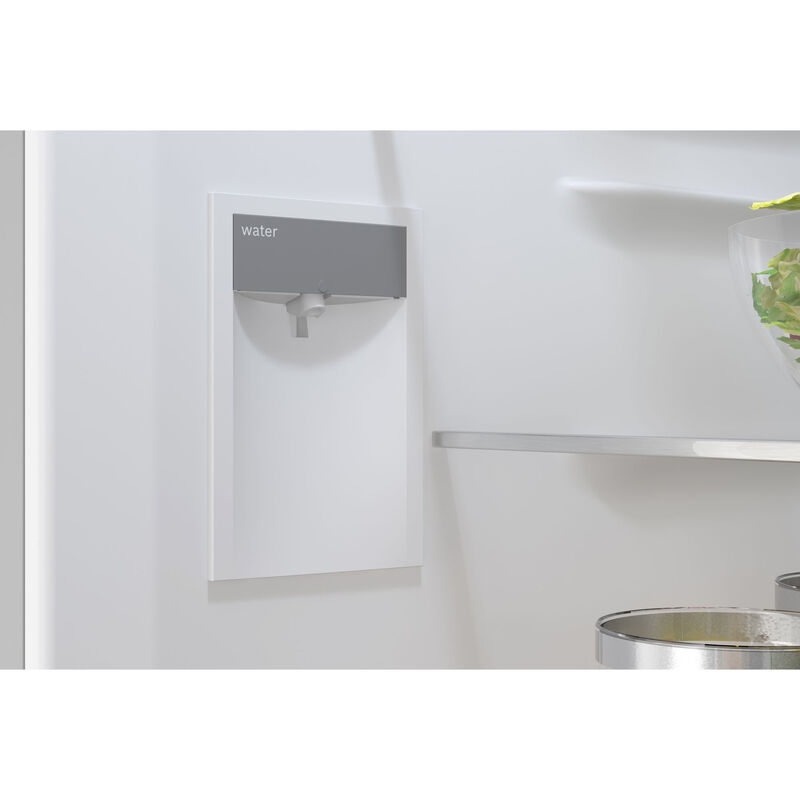 Bosch 800 Series 24 in. 12.8 cu. ft. Smart Counter Depth Bottom Freezer Refrigerator with Internal Water Dispenser - Black Glass, Black Glass, hires