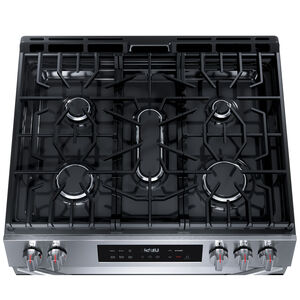 Frigidaire 30 in. 5.1 cu. ft. Air-Fry Standard Convection Gas Range with 5 Sealed Burners - Stainless Steel, , hires