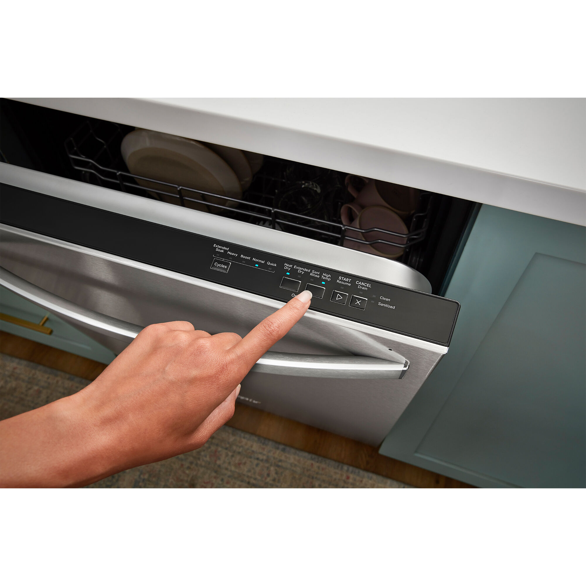 Whirlpool 24 in. Built In Dishwasher with Top Control 55 dBA Sound Level 14 Place Settings 4 Wash Cycles Sanitize Cycle Stainless Steel