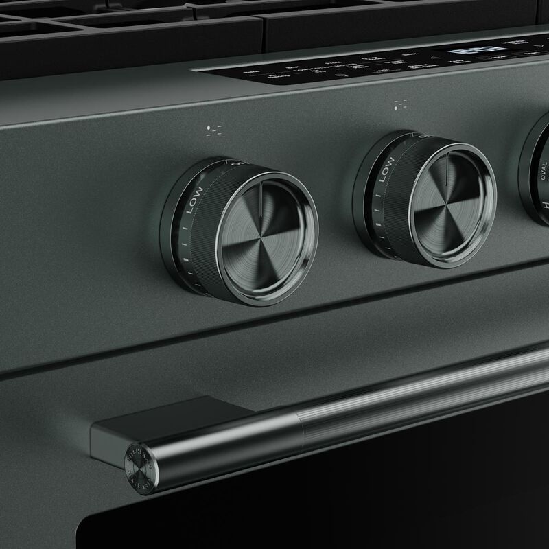 KitchenAid 30 in. 5.0 cu. ft. Smart Air-Fry True European Convection Steam Slide-In Gas Range with 5 Sealed Burners & Griddle - Juniper, , hires