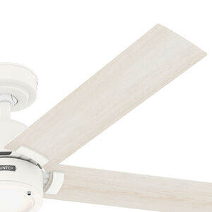 Hunter 52 in. Erling Energy Star Ceiling Fan with LED Light Kit & Handheld Remote - Fresh White, Fresh White, hires