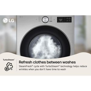 LG 27 in. 7.4 cu. ft. Smart Stackable Gas Dryer with AI Sensor Dry, TurboSteam, Sanitize & Steam Cycle - Graphite Steel, , hires