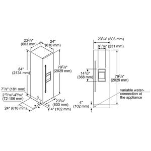 Thermador 24 in. 11.2 cu. ft. Built-in Smart Double-Drawers Upright Freezer with Ice-Maker & Adjustable Shelves - Custom Panel Ready, , hires