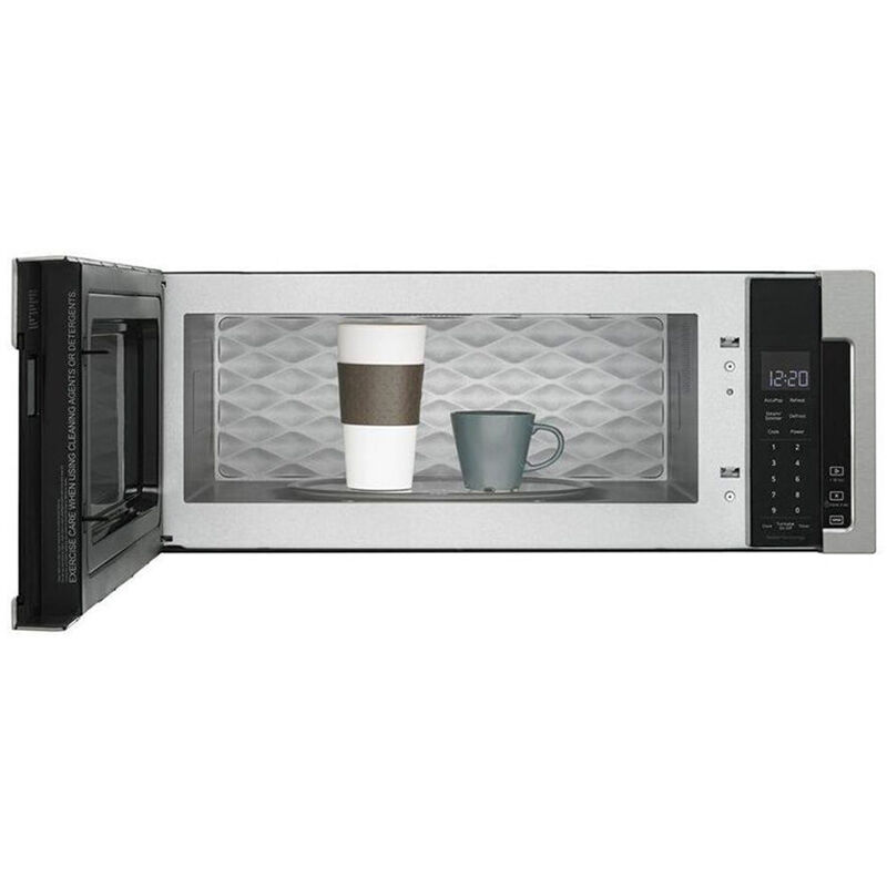 Whirlpool 30 in. 1.1 cu. ft. 1000W Low Profile Over-the-Range Microwave with 400 CFM - Stainless Steel, Stainless Steel, hires