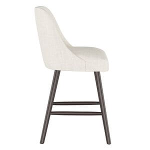 Skyline Furniture Modern Mid Century Counter Stool in Linen Fabric - Talc, Talc, hires