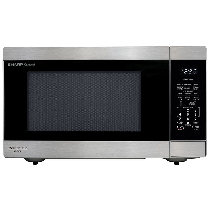 Sharp 24 in. 2.2 cu. ft. Countertop Microwave with 11 Power Levels & Sensor Cooking Controls - Stainless Steel, , hires